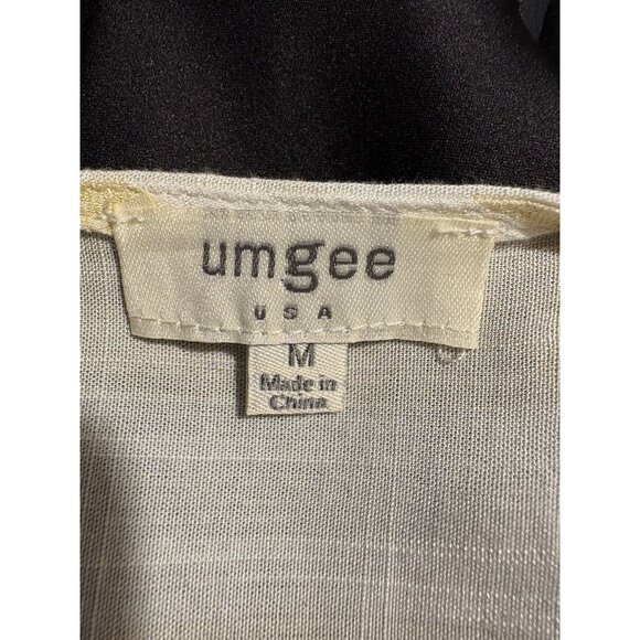 UMGEE Sleeveless Butter Yellow Stripped Wrap Vest Boho Lagenlook Size Medium - Picture 6 of 6